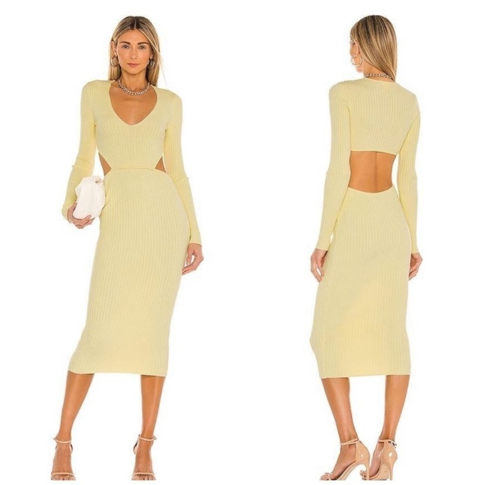 Camila Coelho Rosabella Midi Dress in Yellow New with Tags!